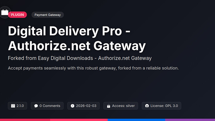 Awesome Downloads - Authorize.net Gateway