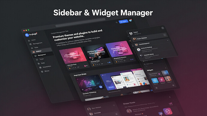 Sidebar & Widget Manager