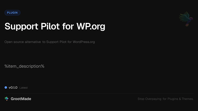Support Pilot for WP.org