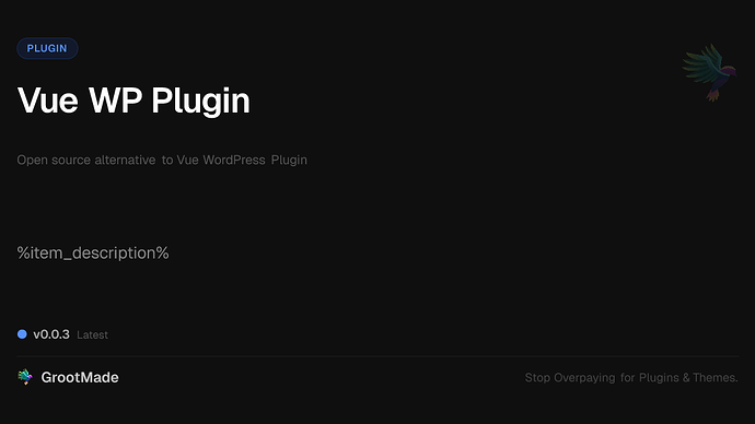 Vue WP Plugin