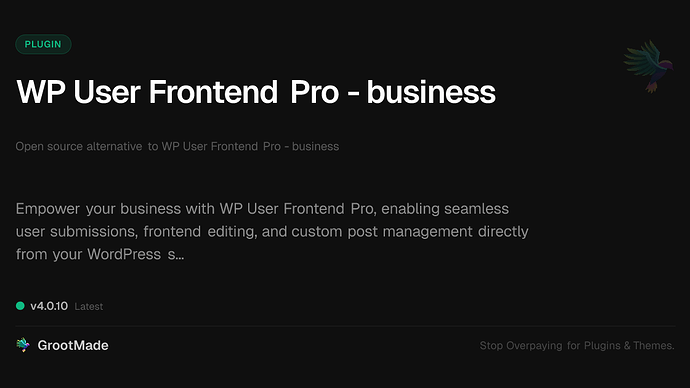 WP User Frontend Pro - business