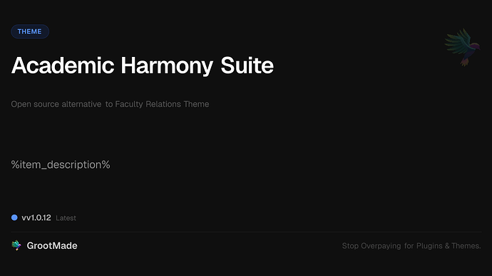 Academic Harmony Suite