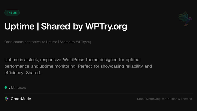 Uptime | Shared by WPTry.org