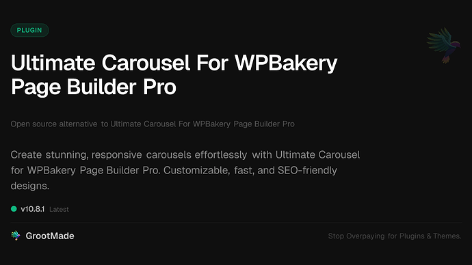 Ultimate Carousel For WPBakery Page Builder Pro