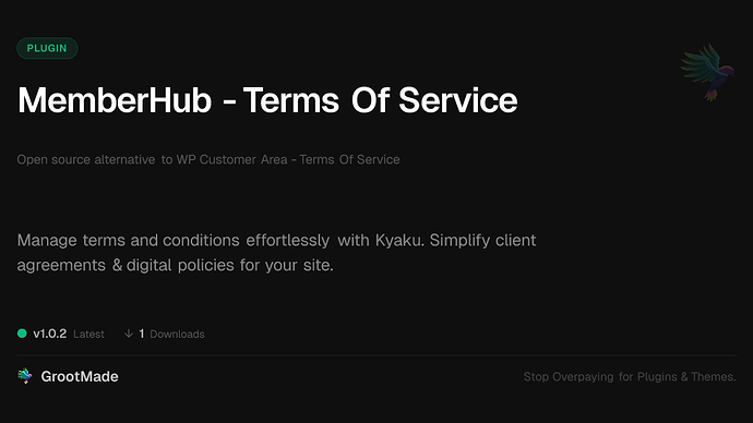 MemberHub - Terms Of Service