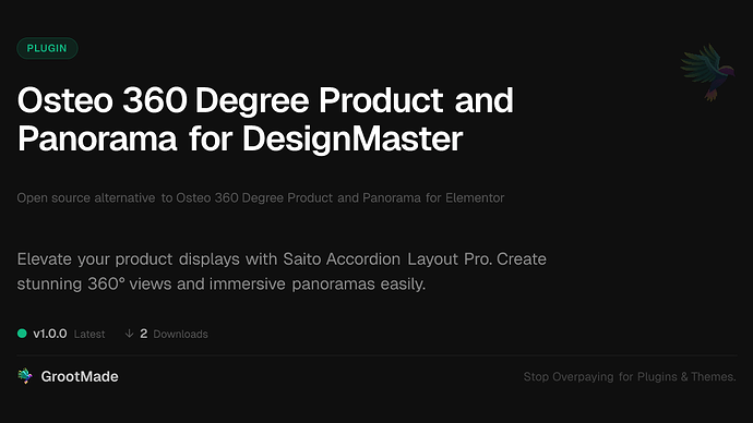 Osteo 360 Degree Product and Panorama for DesignMaster