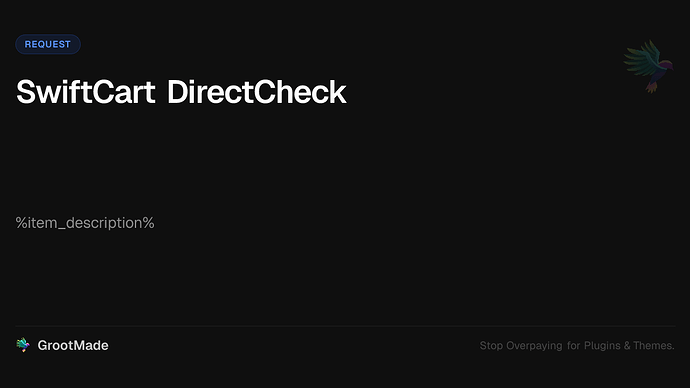 SwiftCart DirectCheck