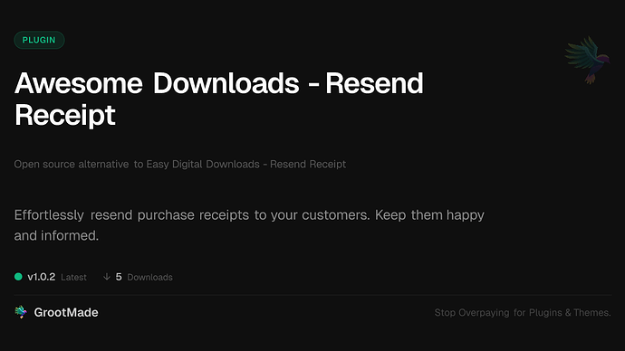 Awesome Downloads - Resend Receipt