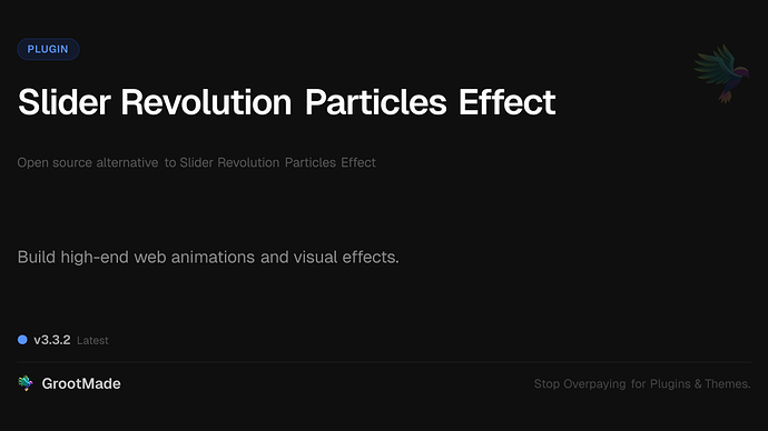 Slider Revolution Particles Effect