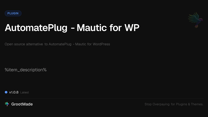 AutomatePlug - Mautic for WP