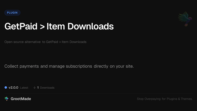 GetPaid > Item Downloads