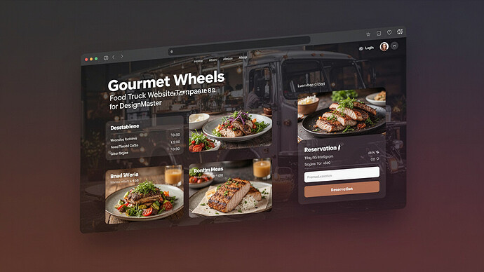 Gourmet Wheels - Food Truck Website Template for DesignMaster