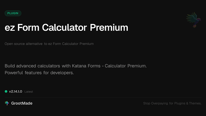 ez Form Calculator Premium