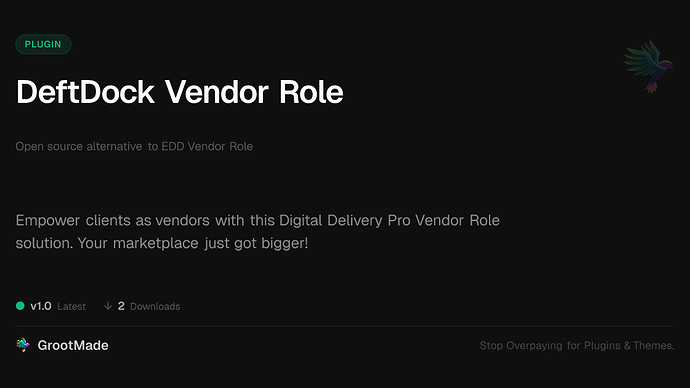 DeftDock Vendor Role