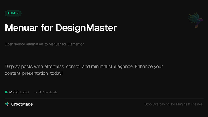 Menuar for DesignMaster
