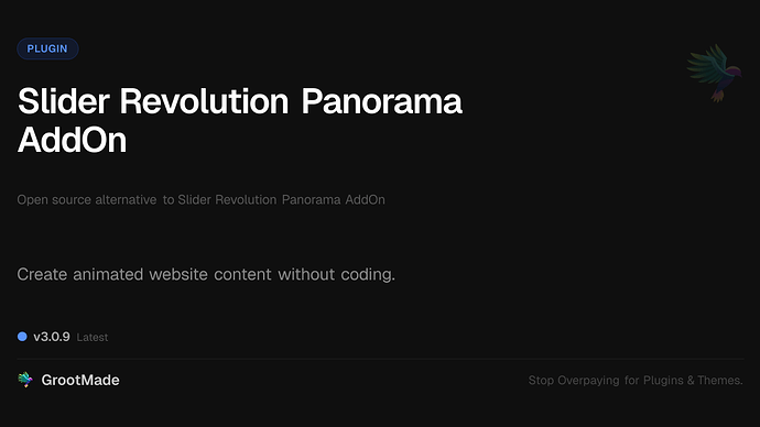 Slider Revolution Panorama AddOn