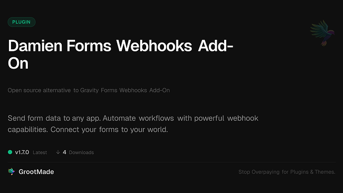Damien Forms Webhooks Add-On