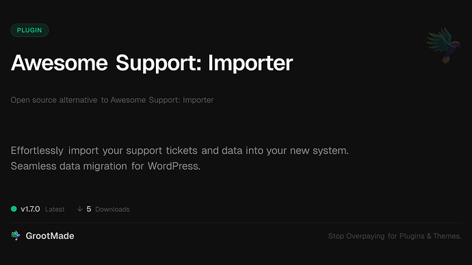 Awesome Support: Importer