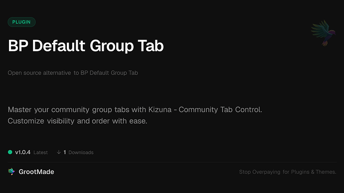 BP Default Group Tab