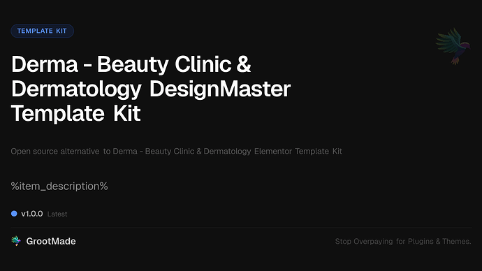 Derma - Beauty Clinic & Dermatology DesignMaster Template Kit