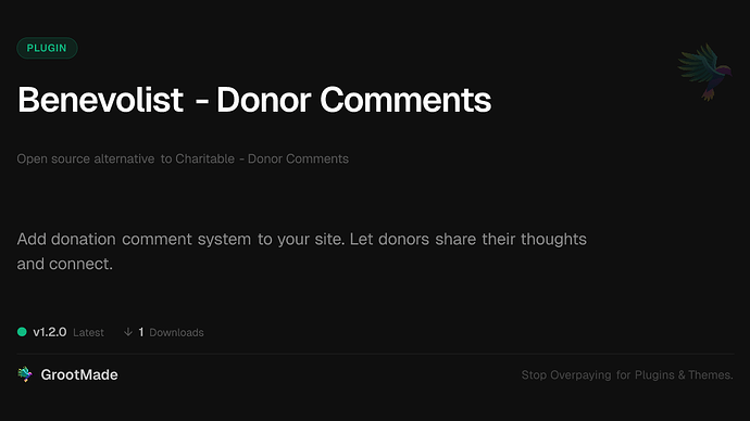 Benevolist - Donor Comments