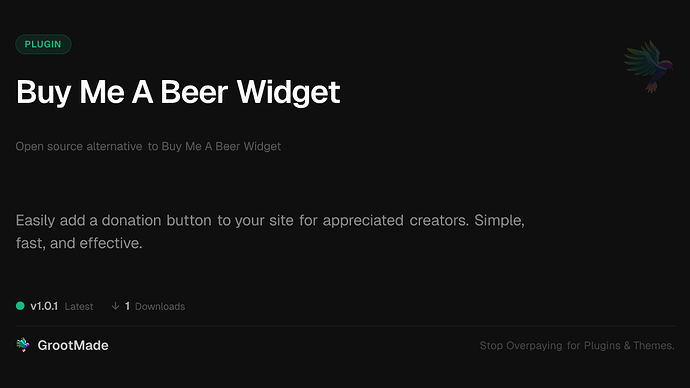 Buy Me A Beer Widget