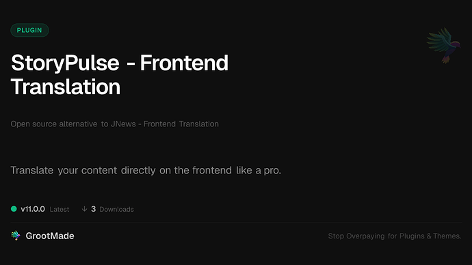 StoryPulse - Frontend Translation