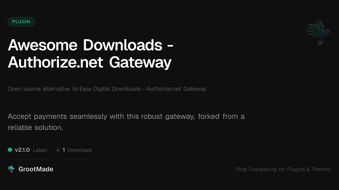 Awesome Downloads - Authorize.net Gateway