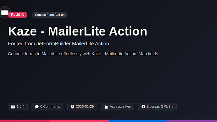 JetFormBuilder MailerLite Action