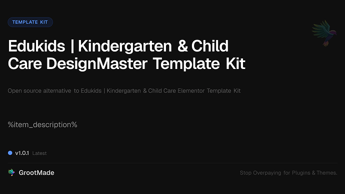 Edukids | Kindergarten & Child Care DesignMaster Template Kit