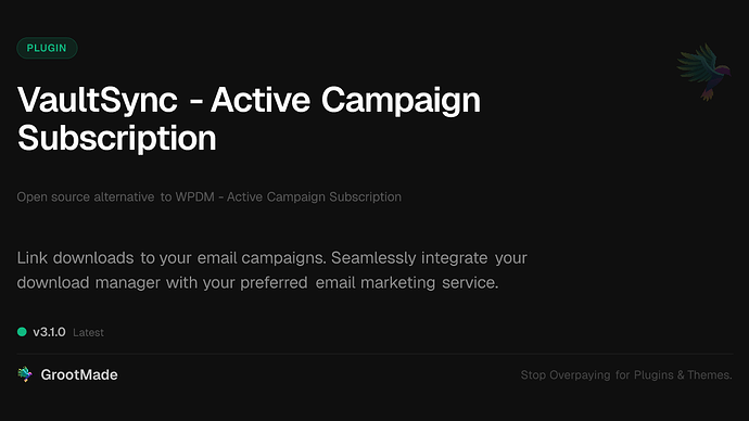 VaultSync - Active Campaign Subscription