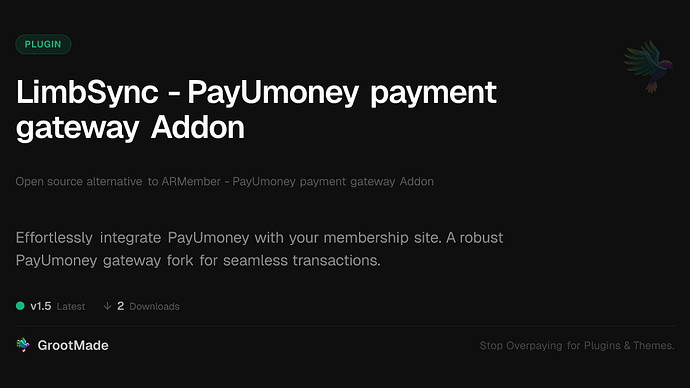 LimbSync - PayUmoney payment gateway Addon