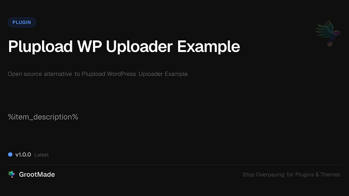 Plupload WP Uploader Example