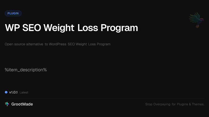 WP SEO Weight Loss Program