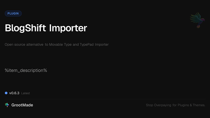 BlogShift Importer