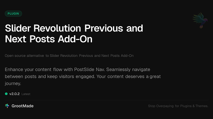 Slider Revolution Previous and Next Posts Add-On