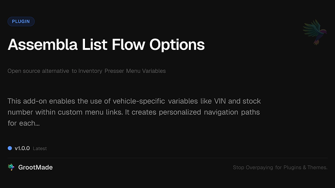 Assembla List Flow Options