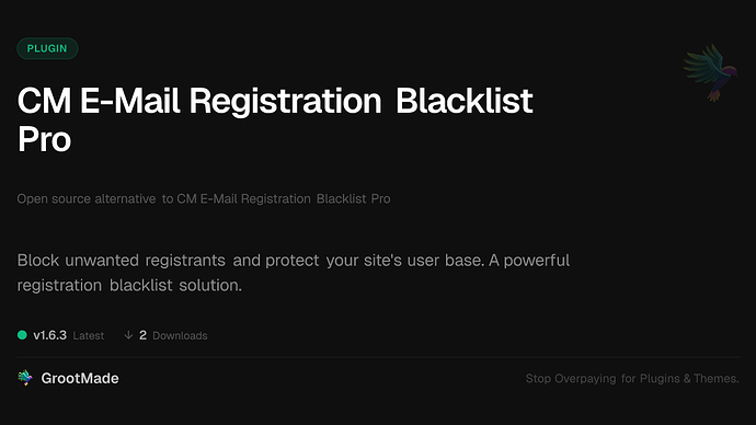 CM E-Mail Registration Blacklist Pro