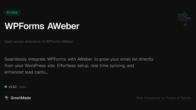 WPForms AWeber
