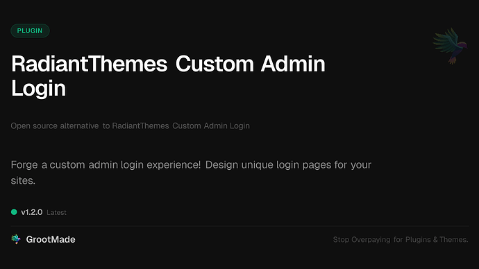 RadiantThemes Custom Admin Login