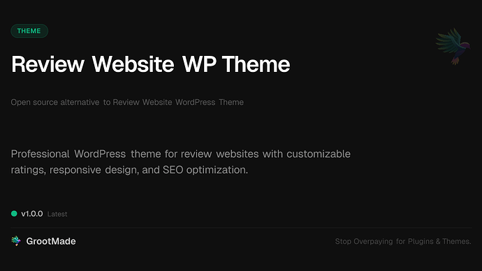 Review Website WP Theme