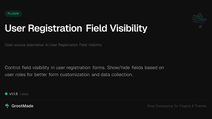 User Registration Field Visibility