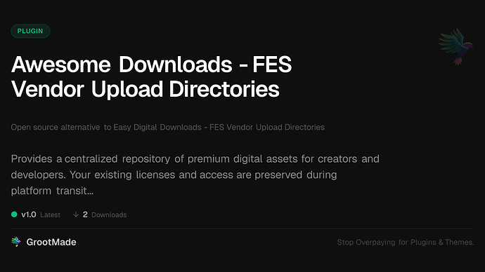 Awesome Downloads - FES Vendor Upload Catalogist