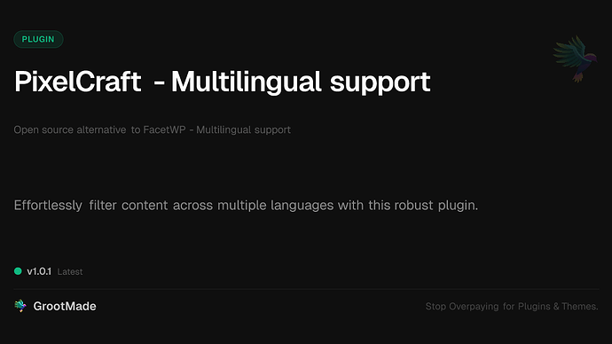 PixelCraft - Multilingual support