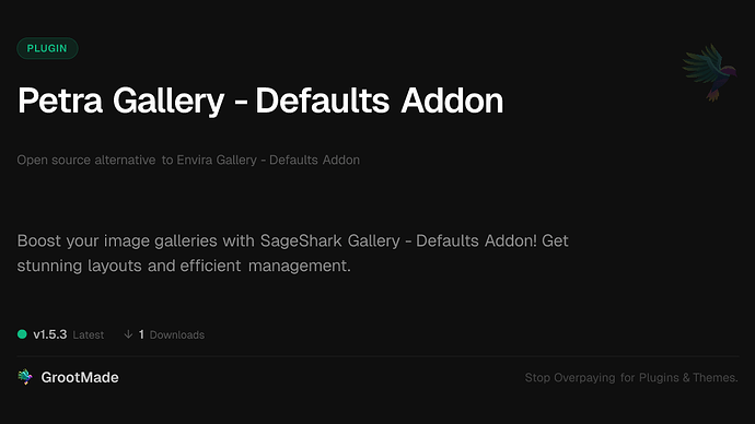 Petra Gallery - Defaults Addon