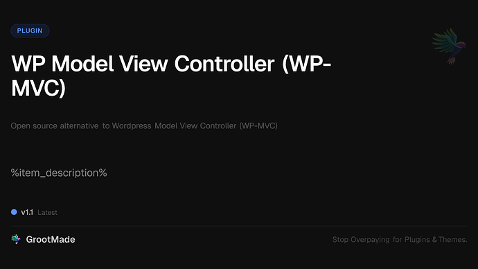 WP Model View Controller (WP-MVC)