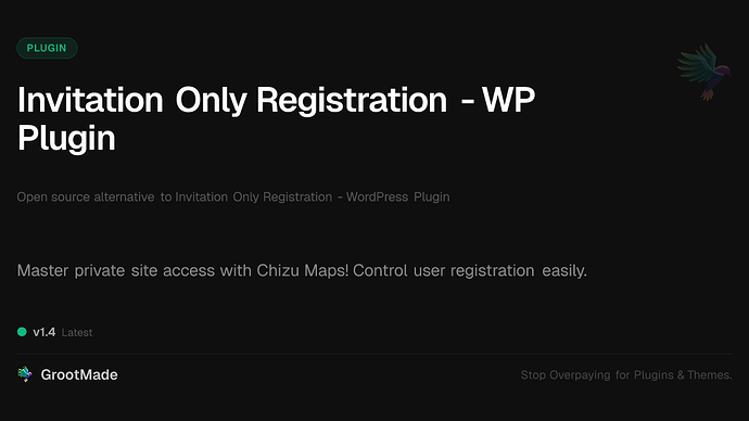 Invitation Only Registration - WP Plugin