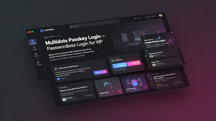 Multidots Passkey Login – Passwordless Login for WP