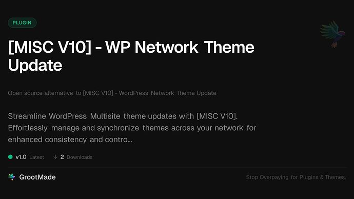 [MISC V10] - WP Network Theme Update