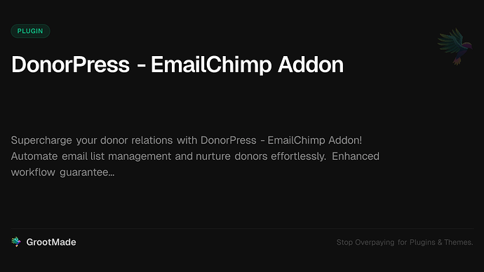 DonorPress - EmailChimp Addon